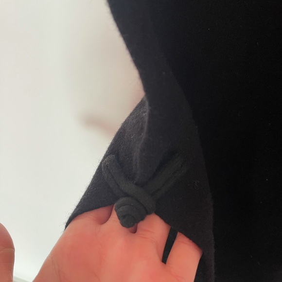 Wool black dress in Chinese style - Picture 4 of 5